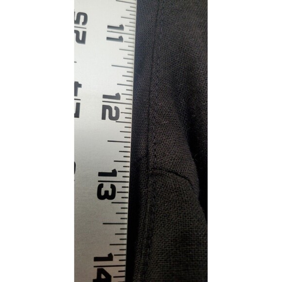 Old Navy Linen Pants High Rise Wide Leg Straight Comfort Waist Rayon Black Sz L - Picture 10 of 16